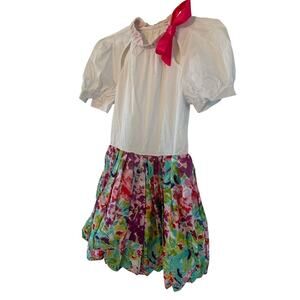 RARE! RUNWAY! MAX MARA NECK TIE/BOW BUBBLE SKIRT MINI DRESS SZ 6